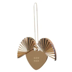 Hjerteåpner julepynt 7x7 cm GOD NOK gullbelagt