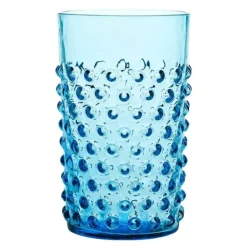 Hobnail glass 20 cl azure