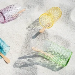 Hobnail glass 20 cl beryl