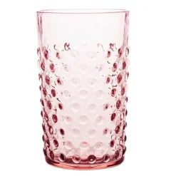 Hobnail glass 20 cl rosaline
