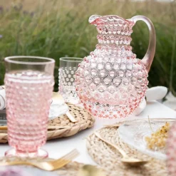 Hobnail karaffel 1L rosaline 18 cm