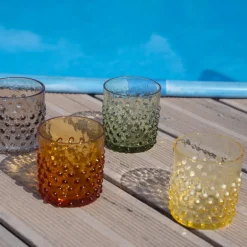 Hobnail vannglass 15 cl citrine