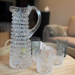 Hobnail vannglass 15 cl klar
