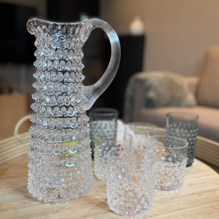 Hobnail vannglass 15 cl klar