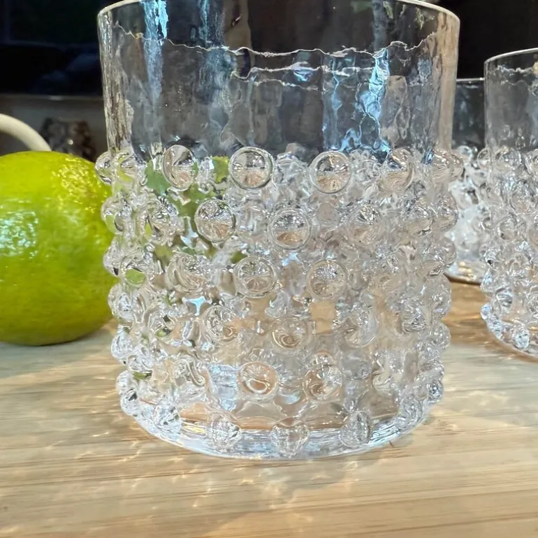 Hobnail vannglass 15 cl klar