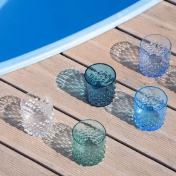 Hobnail vannglass 15 cl klar