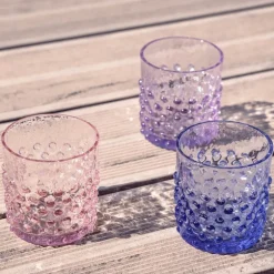 Hobnail vannglass 15 cl lavendel