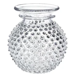 Hobnail vase med kant 18 cm crystal