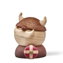 Holger Viking trefigur 7 cm gummitre/sapele/lønn