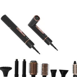 Hot Air Styler Deluxe multistyler og hårføner 8 hoder svart