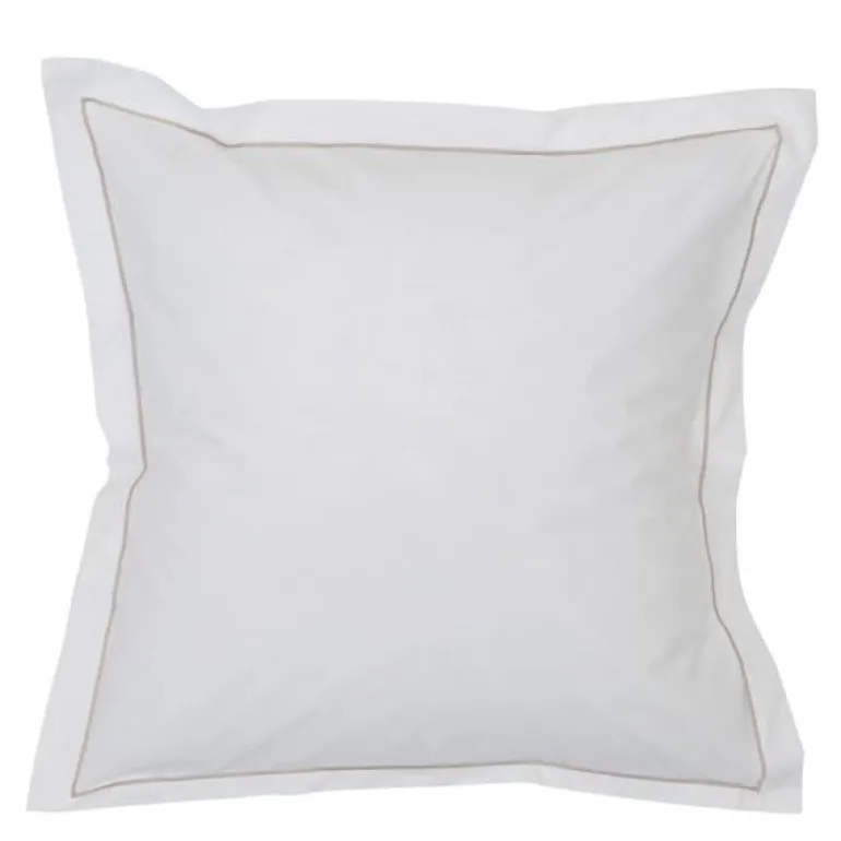 Hotel putevar percale 65x65 cm hvit/beige