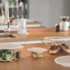 Hot pot glasskål m/stativ og silkonlokk 0,25L kobber