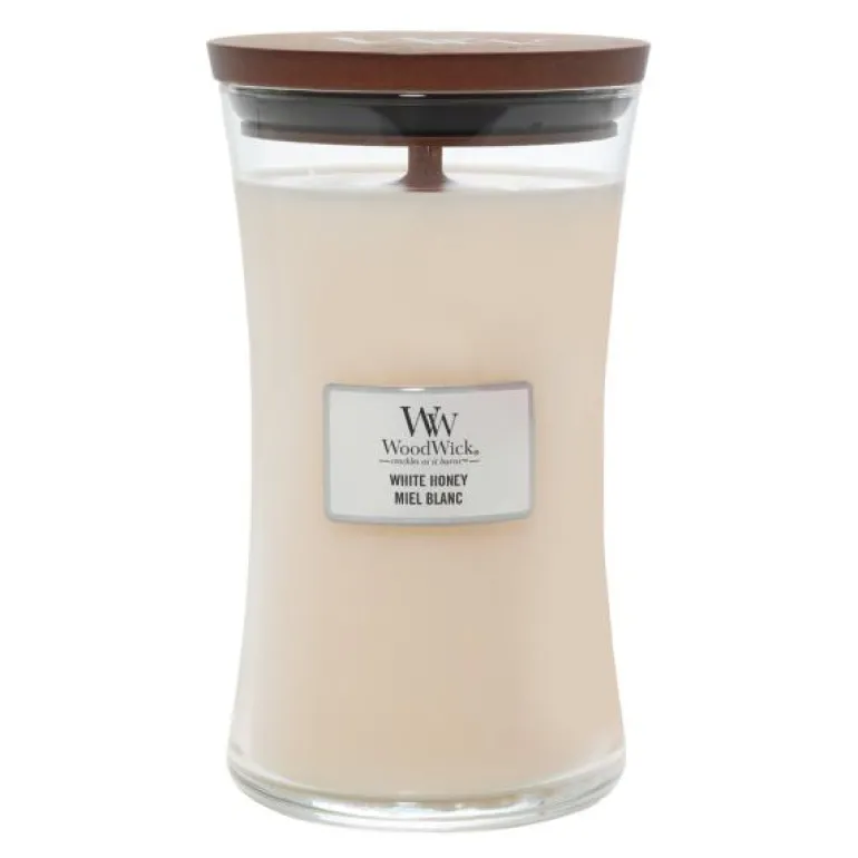 Hourglass duftlys stor white honey