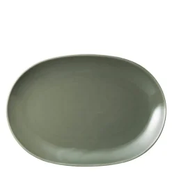 24h oval tallerken 22x32 cm vintergrønn