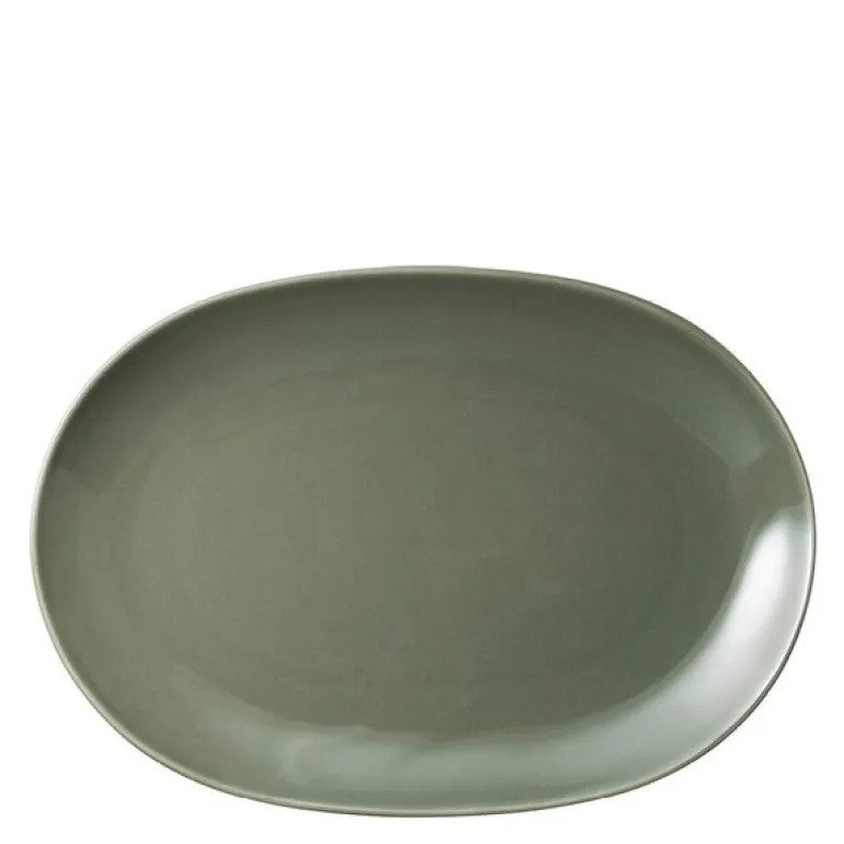 24h oval tallerken 22x32 cm vintergrønn