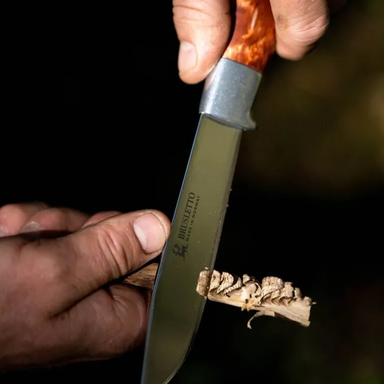 Hunter jaktkniv 25,5 cm m/slire masurbjørk