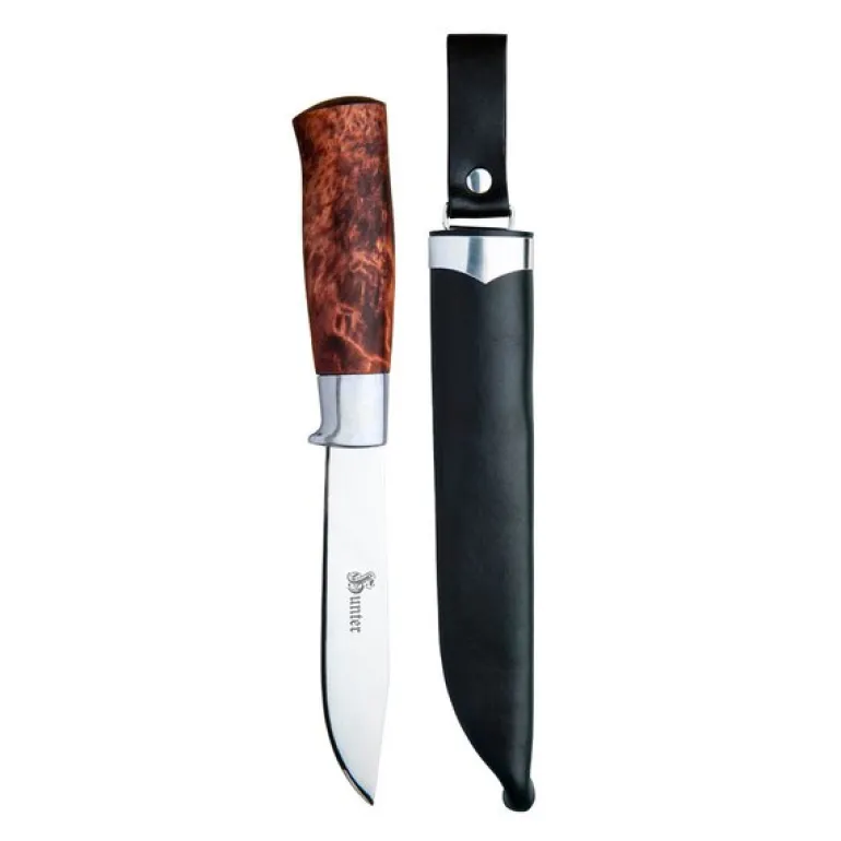 Hunter jaktkniv 25,5 cm m/slire masurbjørk
