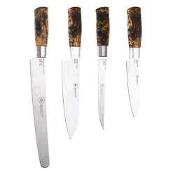 Hunter Premium Chef knivsett 4 deler masurbjørk