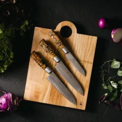 Hunter premium chef santokukniv 19 cm blank/bjørk