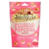Hvit sjokolade- og bringebærpopcornbiter 63g