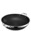 Hybrid wok med lokk 36 cm sølv/svart