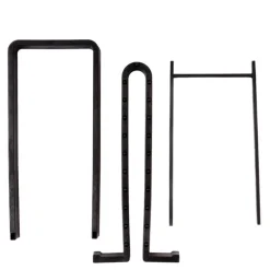 Hylle til vinglass 13x28x24 cm svart