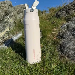 Iceflow flip straw tumbler termoflaske 1L rose quartz