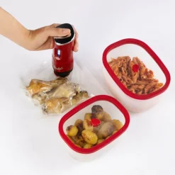 Icon mini vakuumpumpe 17 cm med tilbehør rød