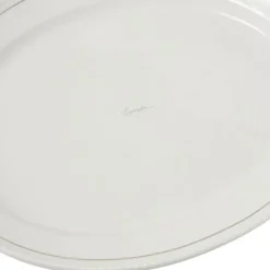 Icons ovalt fat 29x42 cm hvit/beige