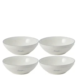 Icons skåler 15,5 cm 4 stk hvit/blå