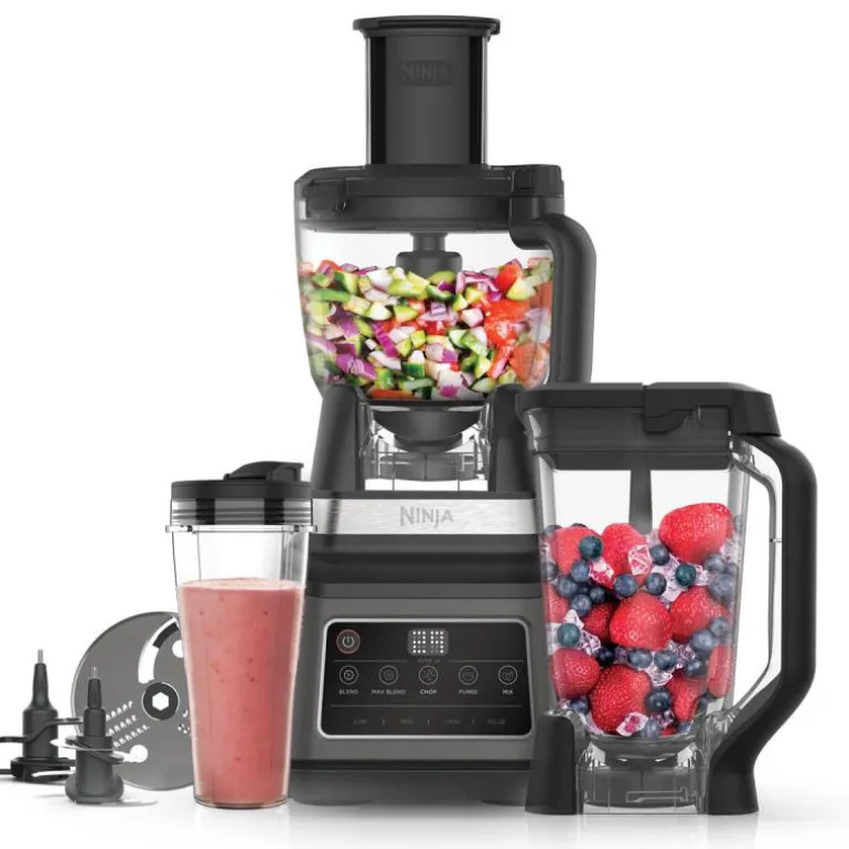 3-i-1 foodprocessor m/auto iQ 21/1,8+0,7L svart/sølv