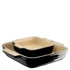 Ildfaste form 2 stk 23+13 cm black