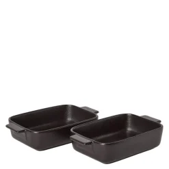 Ildfast form porselen 19x11 cm 2 stk svart