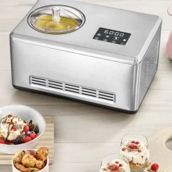 Iskremmaskin EZ7406 med yoghurtfunksjon og iskrembeholder 2 stk x 2L