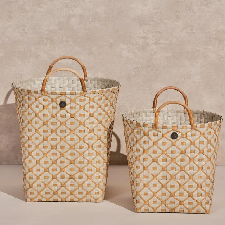 Ivy & Rose stor kurv m/håndtak 35x35 cm pale grey