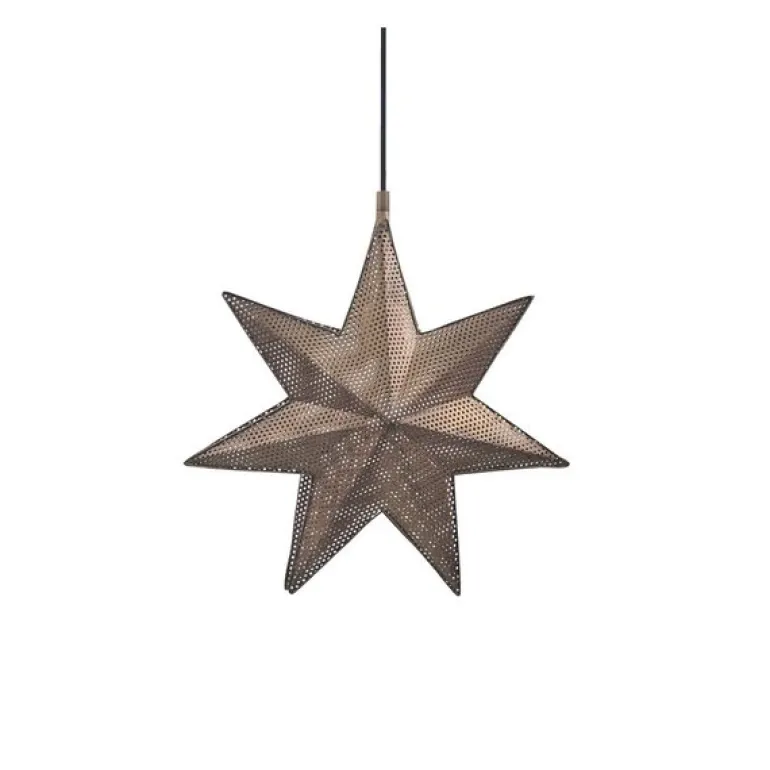 Ivy stjerne anheng 39 cm antikk messing