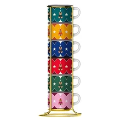 Joyful espressokopp 6 stk 6,5 cl multi