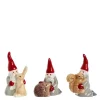 Julenissen & Venner miniatyr nissesett 3 deler 7 cm