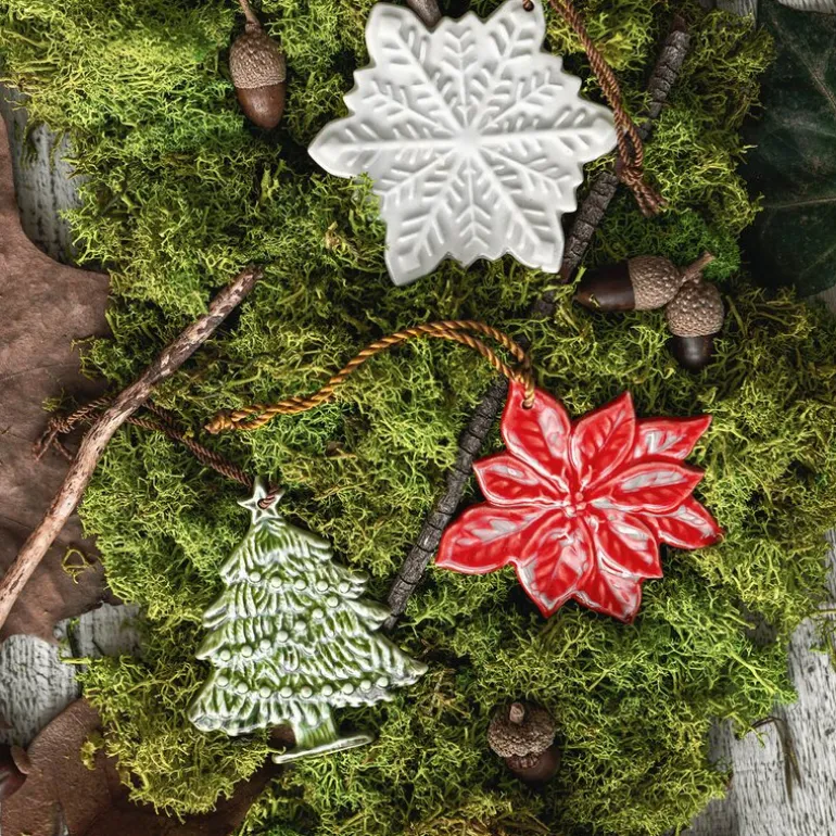 Juleornament juletre 9 cm grønn