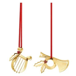 2026 juleornamentsett 17,5 cm 2 stk gull