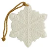 Juleornament snøkrystall 9 cm hvit