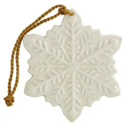 Juleornament snøkrystall 9 cm hvit