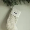 Julesokk teddy 35 cm MAMMA kremhvit
