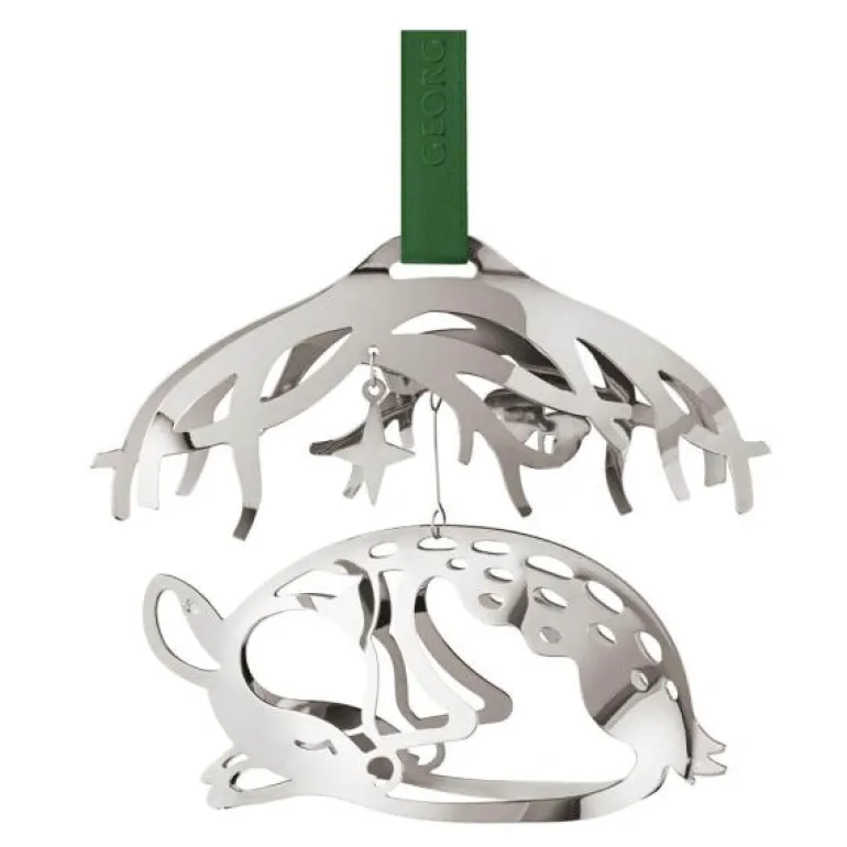 Jul 2023 ornament hjort sølv
