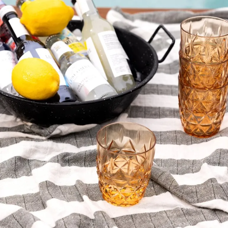 June picknick vannglass 28 cl 4 stk amber