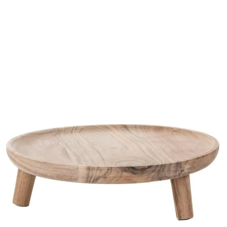 Kakefat på 3 ben 35 cm akasie