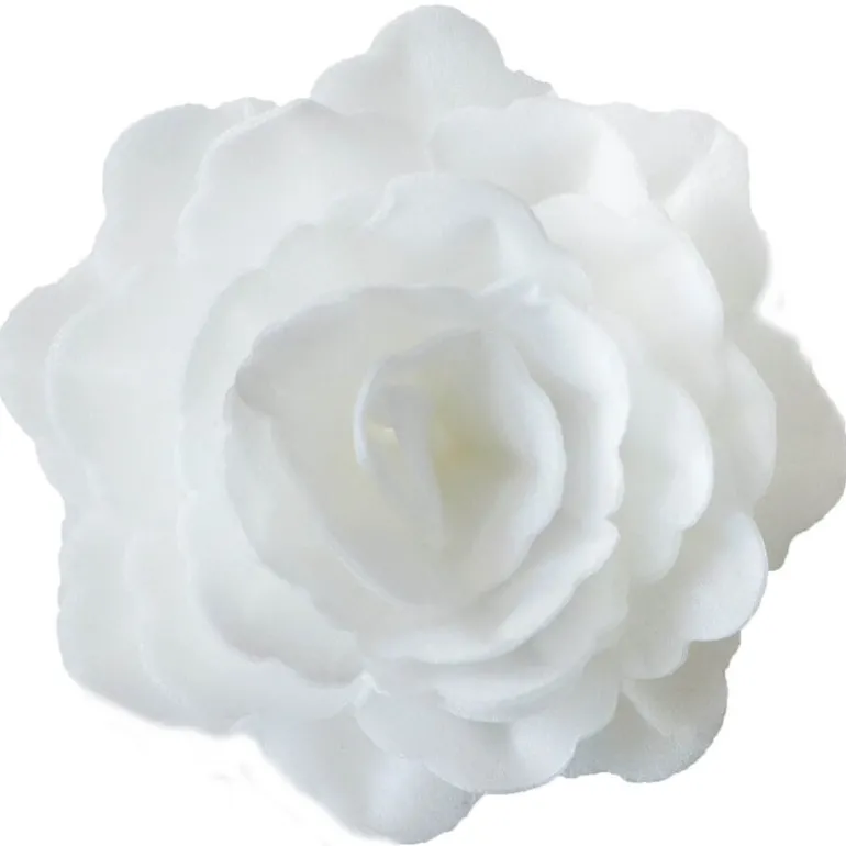 Kakepynt rose 6 g 3 stk hvit