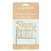 Kaketopp i tre Happy Birthday