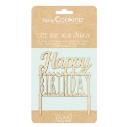 Kaketopp i tre Happy Birthday