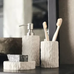 Kama såpedispenser sandstein 17,5 cm beige